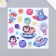Plastic sticker interior phosphorus "Beasts in space" 20x20.5 cm