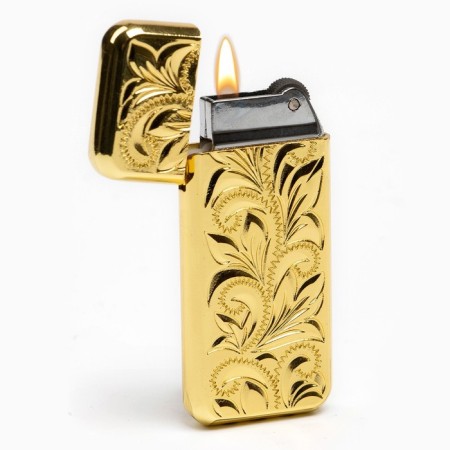 Gas lighter, 0.7 x 2.5 x 6.5 cm, gold-1