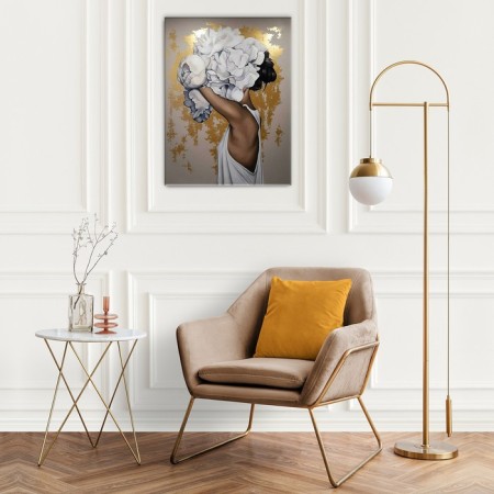 Picture on numbers with a whip 40 × 50 cm "Girl with peonies" 17 colors-1