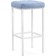 Stool Bar loft Metal/velor, white/blue 35x35x65 cm