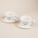 Set of Porcelain SL Home "House", 4 objects: 2 cups 275 ml, 2 saucers d = 15.5 cm, white color