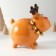 Piggy bank Ceramics "Singing Deer, in a collar with bells" 9.8x14x15.1 cm