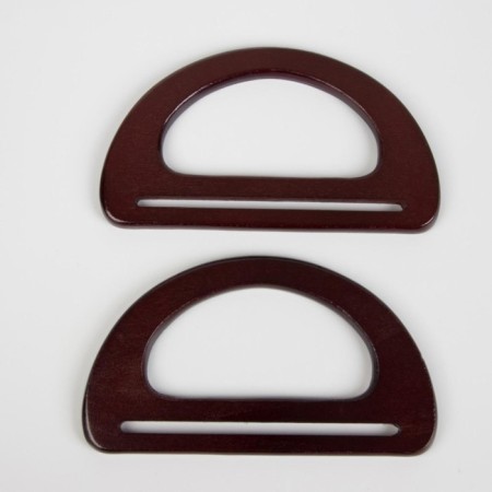 Handles for the bag wooden, 10 × 18 cm, 2 pcs, brown color-3