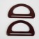 Handles for the bag wooden, 10 × 18 cm, 2 pcs, brown color