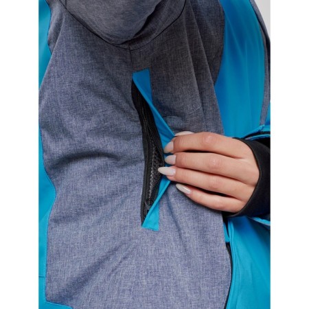 Ski jacket women's winter, size 60, blue color-6