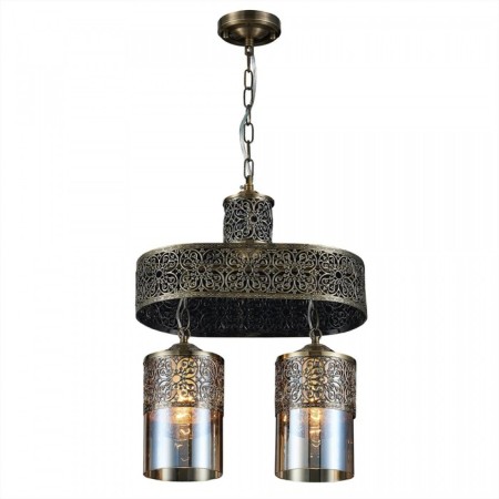 Suspended lamp Citilux "Emir" CL467223, 36x36x48 cm, 2x75W, E27, brown color