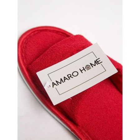Women's slippers open nose, size 39-41, burgundy color-7