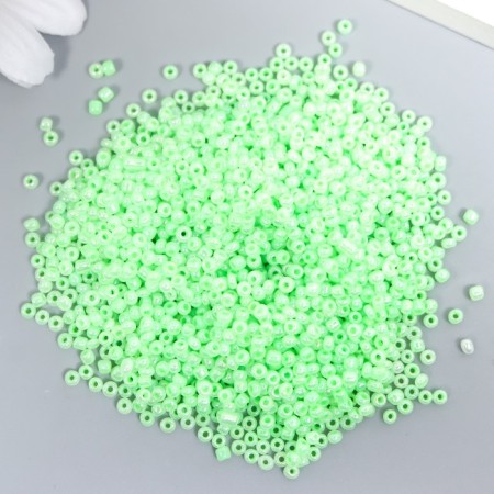 Glass beads 12/0 "Color middle. Salad" 30 g