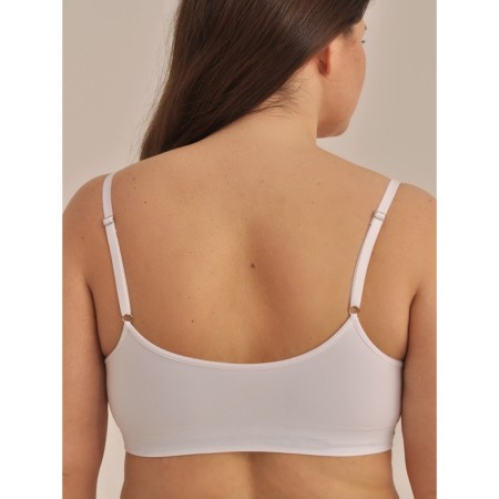 Female top on adjustable straps with cups Top with Cup, size 52-54, white color-1