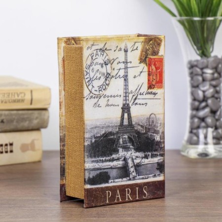 Safe-book tree silk "Panorama Paris" 17x11x5 cm-4
