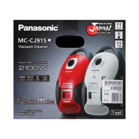 Vacuum cleaner Panasonic MC-CJ915W, bag, 2100 watts, 6 l, 63 dB, cord 5 m, white-20