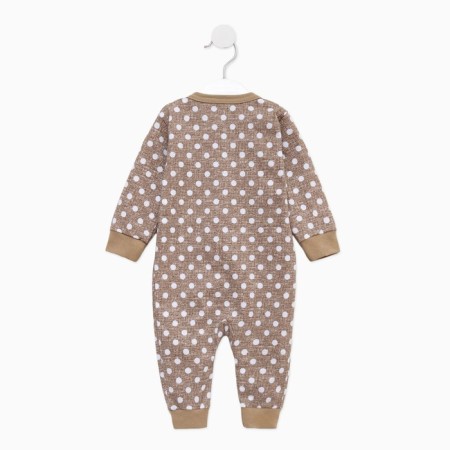 Combineson for children, beige color/peas, height 74 cm-2