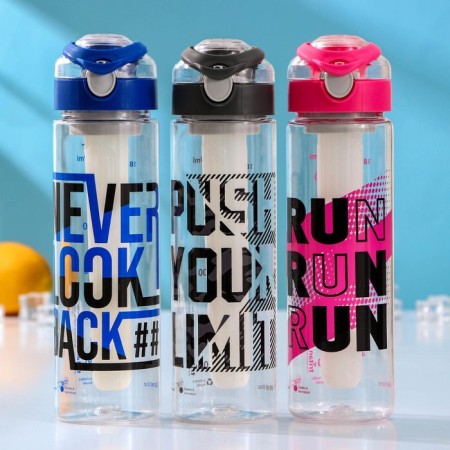 Water bottle with Urban flask, 600 ml, 6.8 × 8.3 × 24.5 cm, tritan, mix color-8