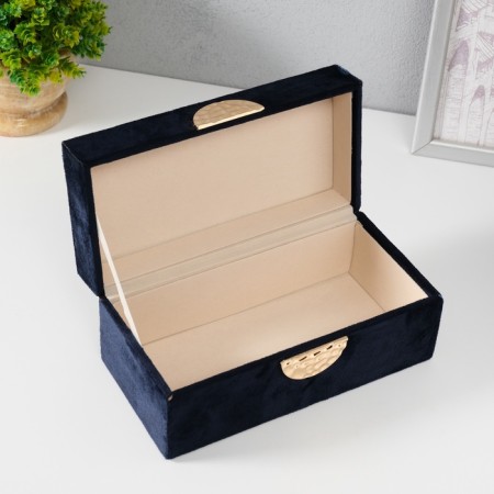 Casket Textile "Nucleus" blue 12x25x7.8 cm-1