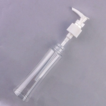 A bottle for storage, with a dispenser, 100 ml, white/transparent color-5