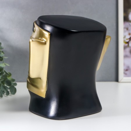 Souvenir Polystone Salvetnik "Aboriginal with a sharp nose" black-gold 19x12x20 cm-4