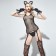 Erotic linen, Bodysuit with imitation of stockings, OS, black