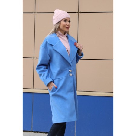 Female coat, size 44, blue color-6