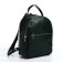 Women's backpack made of artificial leather with lightning, 1 pocket, green color