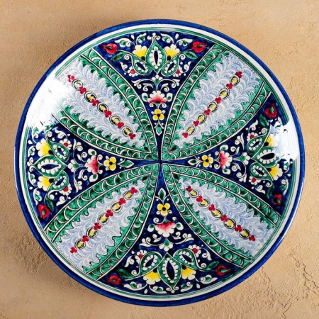 Largan Rishtan ceramics "Flowers", 33 cm, blue-4