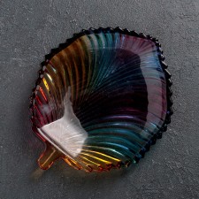 Glass Serving “Bird Hand”, curly, 20.5 × 16.5 cm