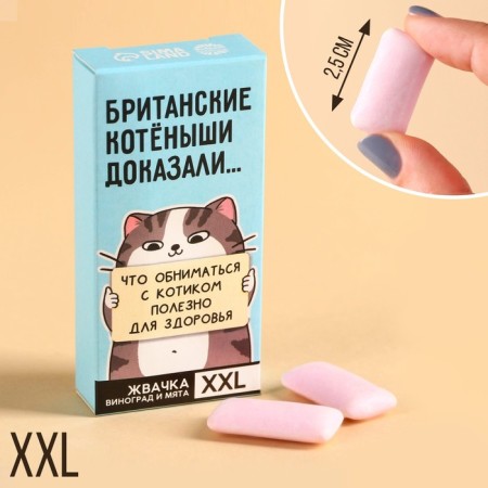 Chewing gums XXL "British kittens" in a box, 13.5 g.