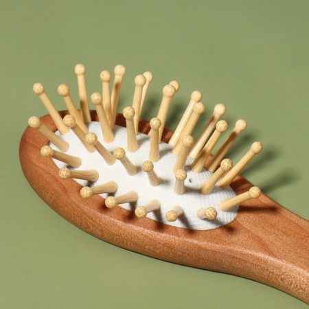 Comb-mini massage, wooden, 4 × 11.5 cm, color "light wood"-3