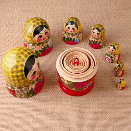 Matryoshka "Semenovskaya", 8 puppet, the highest category-2