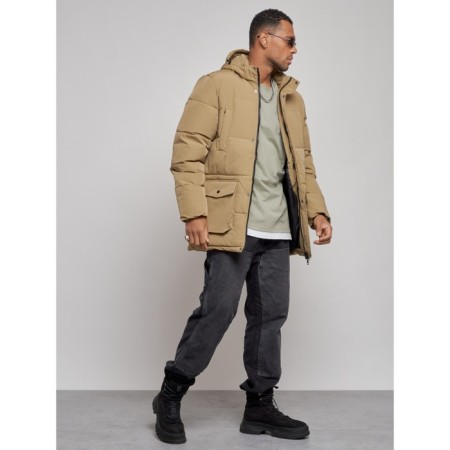 Extensive male winter park, size 56, beige color-1