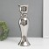 Ceramics candlestick per 1 candle "VULAL" D = 1.5 cm silver 9.8x9.8x30.5 cm