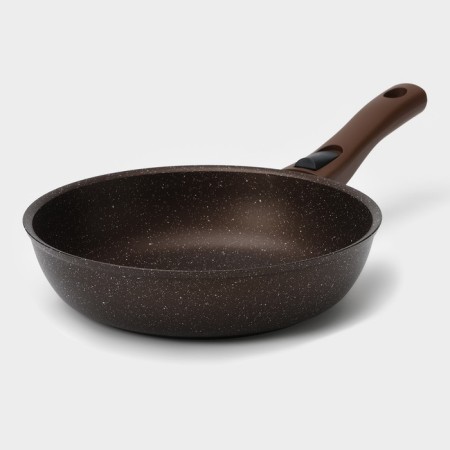A set of kitchen utensils No. 8 “Marble”, cover, anti -stick coating, color coffee marble-5