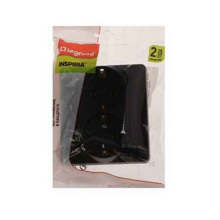 LEGRAND Inspiria socket, double, 2k+h, 16 A, 250 V, anthracite-2