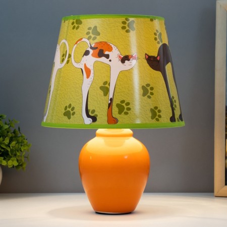 The table lamp "cats" E14 15W orange risalux-1