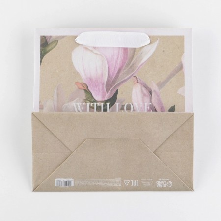 Square gift crap package, packaging, "Love", 22 x 22 x 11 cm-4