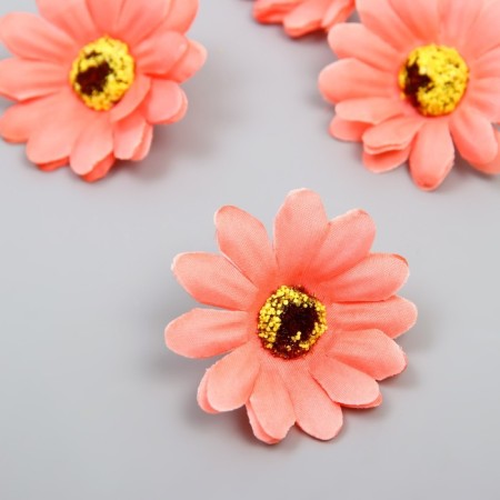 A bud on the leg for decoration "Chrysanthemum-rim peach" d = 5 cm