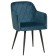 Kyoto chair, velor tenerife ocean / Black metal
