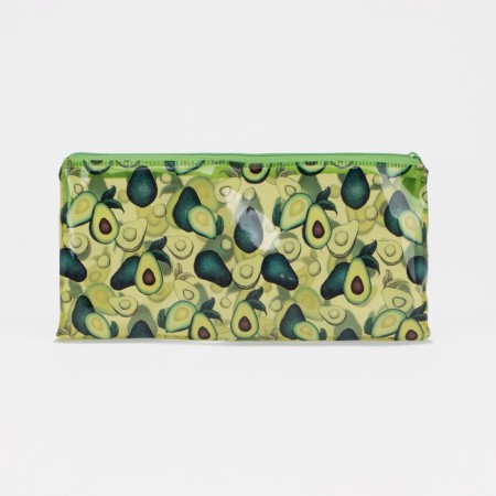 Cosmetic bag-penete with zipper, green color-1