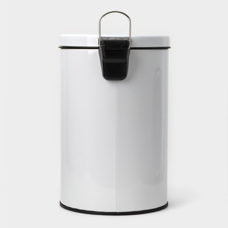 Garbage bucket with pedal Stolz Stölz, 12 l, stainless steel, white color-3