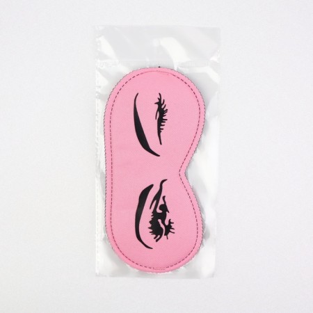 Mask for sleep "Kokket", 19 × 8.5 cm, elastic band is single, pink color-6
