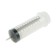 Technical syringe for pumping fluid, 500 ml, tube 100 cm