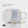 Glass mug with a lid and a spoon Magistro "Diamant", 450 ml, pearly color