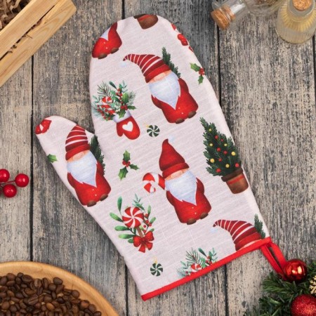 Santa CLAUS 20x28cm mittens, 100% HL, reps 210 g/m2, Vatin 250g/m2