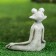 Figure "Frog Yoga in the Lotus Pose" 16x16x6cm, Gray Stone