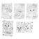 Set for creativity. Coloring mug with postcards "Santa Claus and animals"