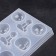 Form for ice and confectionery jewelry "18+", 3 figures, 15 x 7 cm, transparent