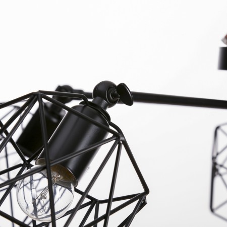 Chandelier "Network" 5x40W E27 Black 70x70x34 cm Bayerlux-4