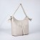 Luggage bag on lightning, 2 external pockets, milk color