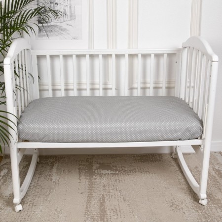 Sheet on the elastic band “Small stars”, size 60x120 cm, color gray color