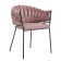 Lind chair, 600 × 530 × 770 mm, velor, pink color