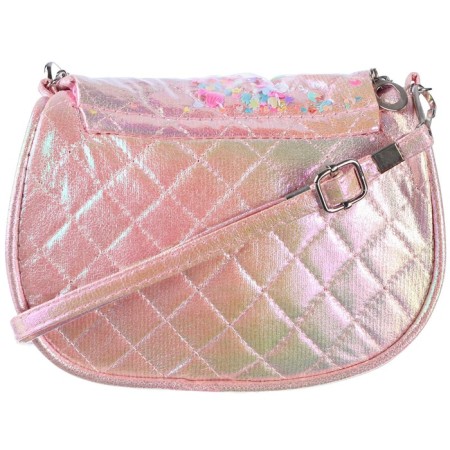 Baby bag on the valve, 6x12x16 cm, adjustable belt, pink-5